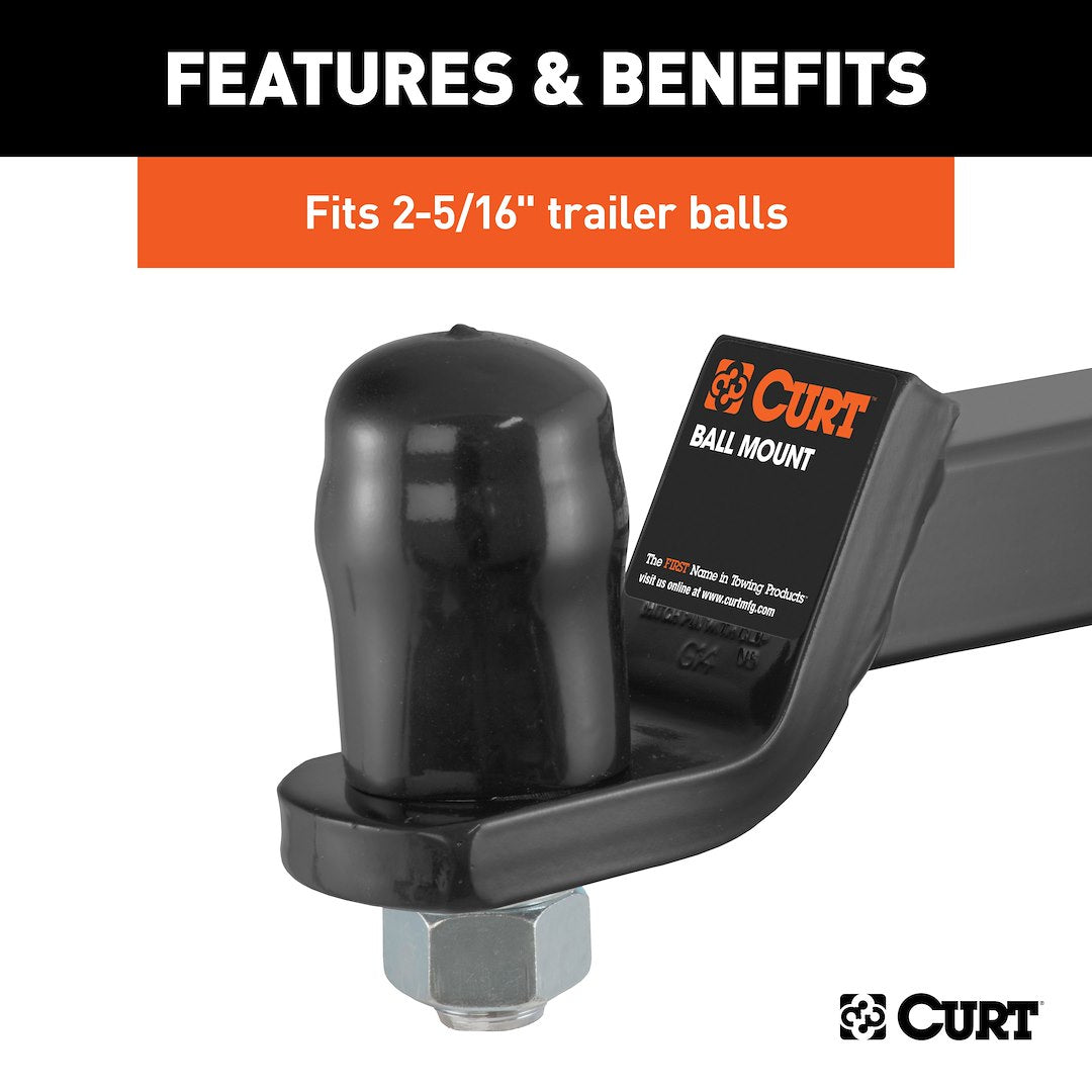 CURT Trailer Hitch Ball Cover (21811) – Material: Rubber