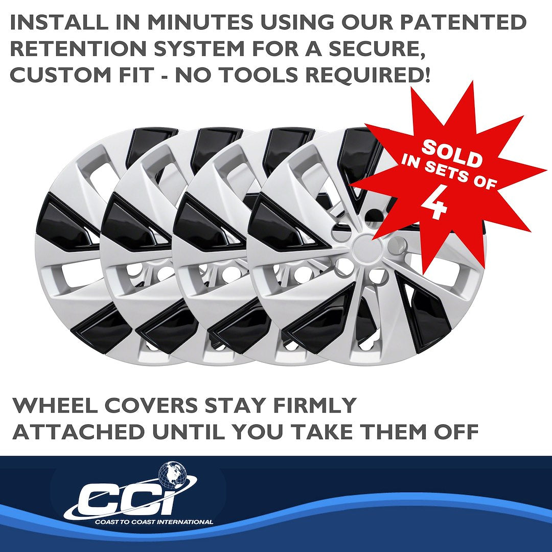Coast To Coast 53816SB Altima Silver/Black Wheel Covers - image 5