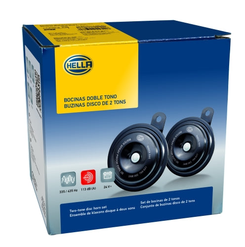 Hella 002768821 Black 92 mm Disc Horn Kit