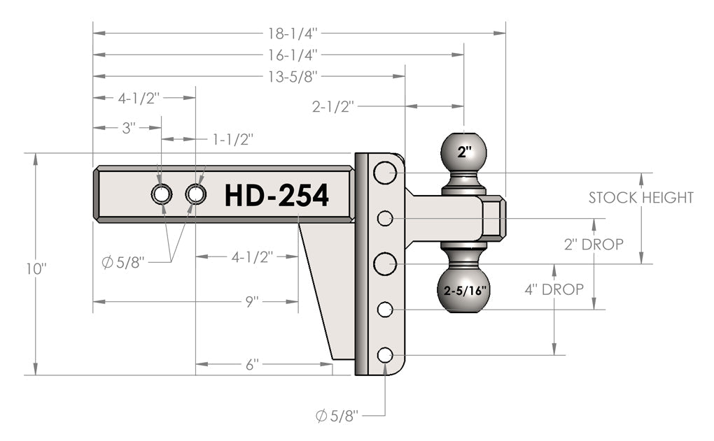 Bulletproof Hitches Hd254 Trailer Hitch Ball Mount - image 2