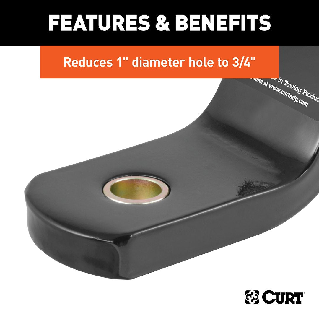 CURT Trailer Hitch Ball Shank Reducer (21101) – Color: Yellow