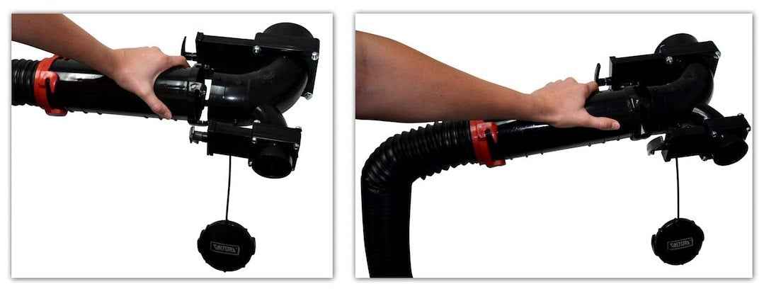 Valterra T1022BK Bayonet RV Sewer Hose Connector - Black