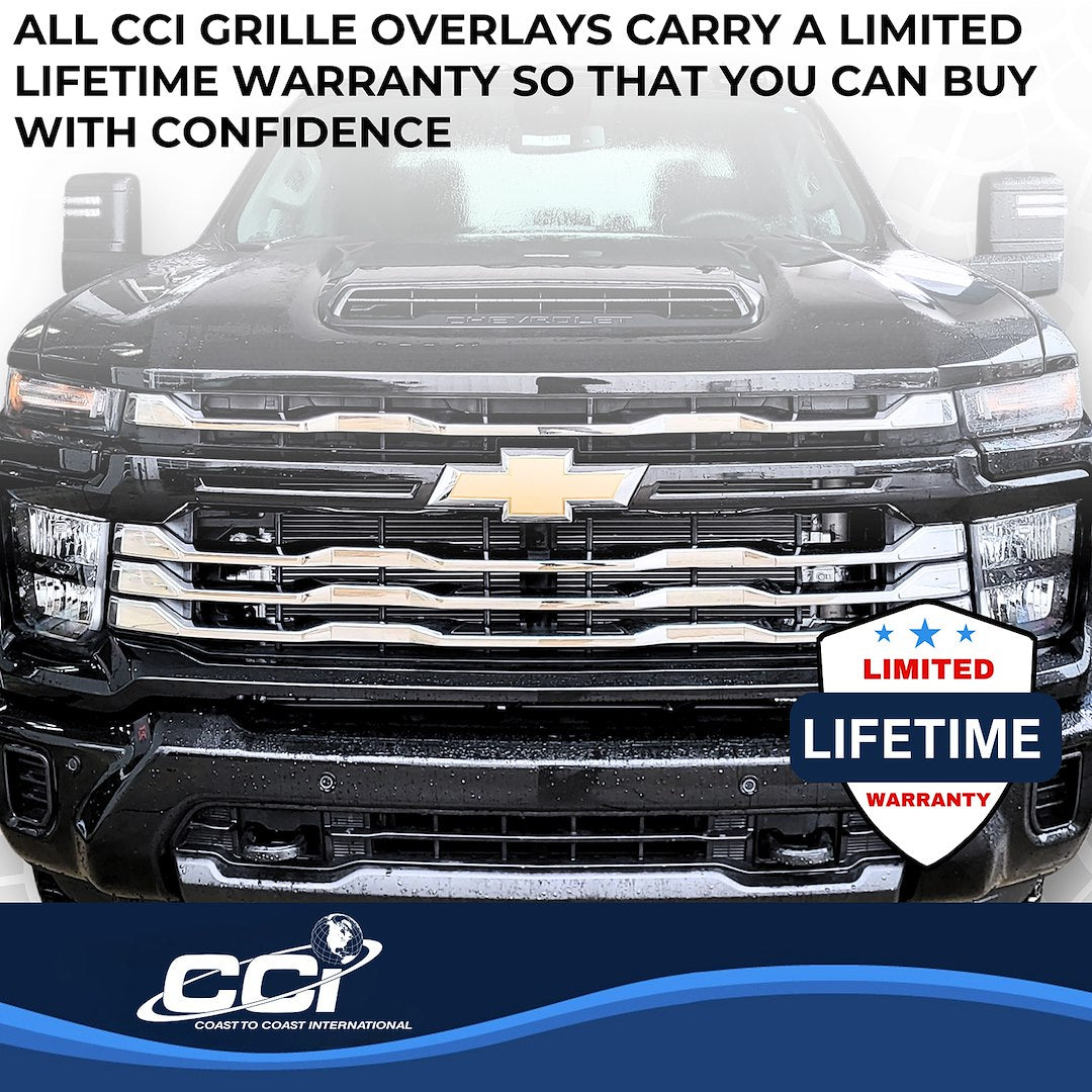 Coast To Coast GI208 Silverado 2500 Chrome Grille Overlay - image 3