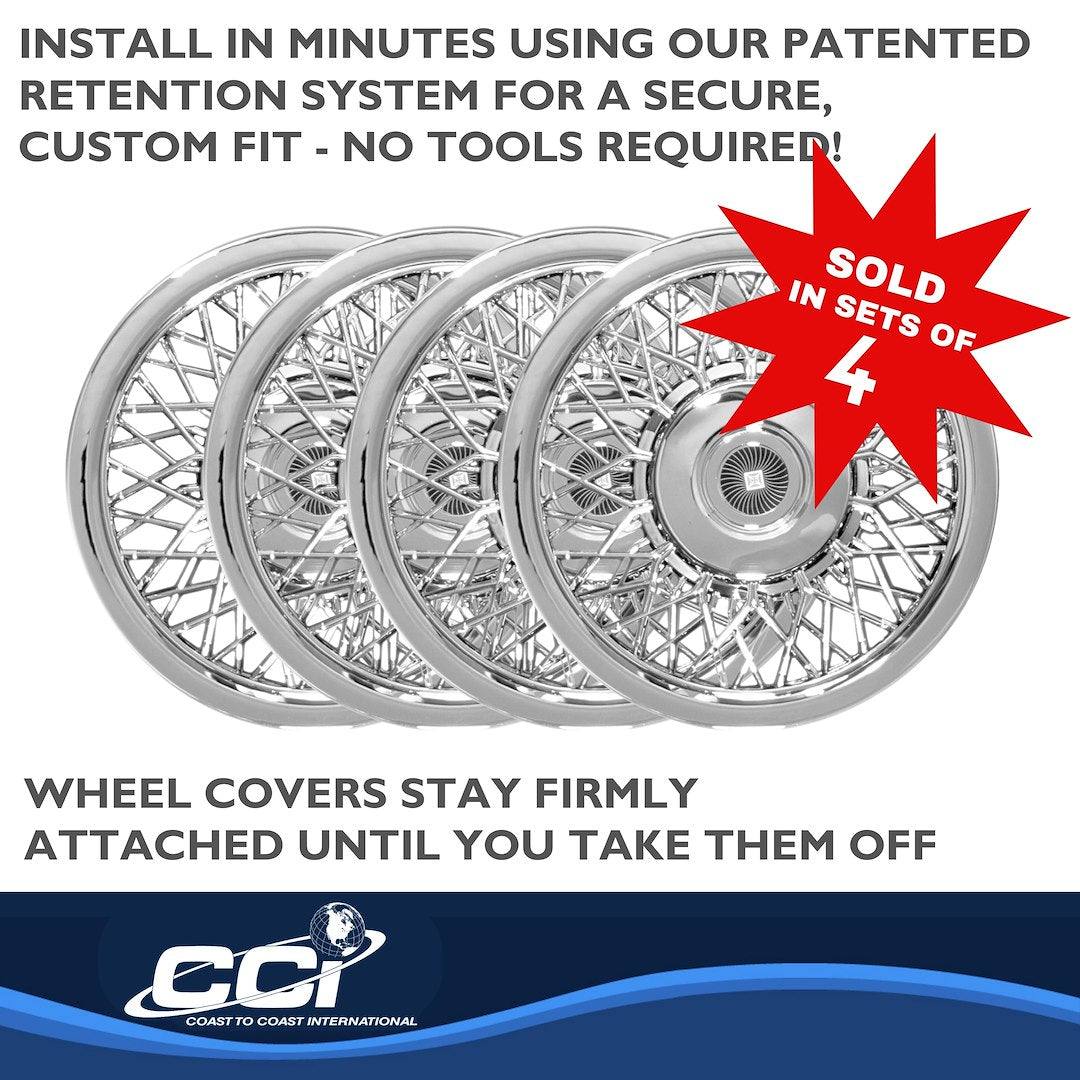 Coast To Coast 1215 15-Inch Chrome Wire-Spoke Covers - image 4