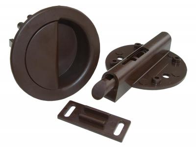 JR Products Entry Door Latch (70315) – Color: Brown