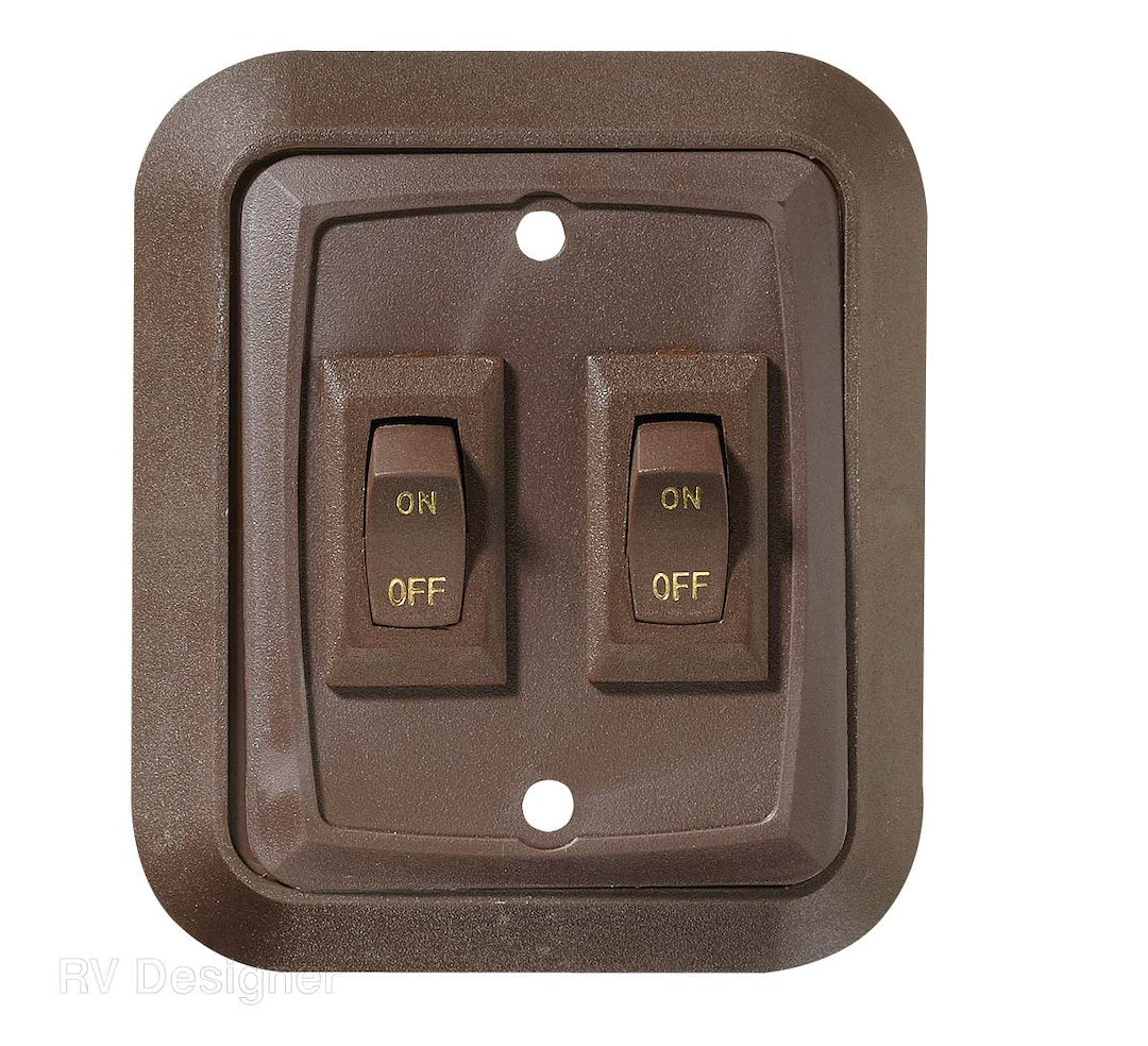 RV Designer On-off Multi Purpose Switch (S655) – Color: Brown
