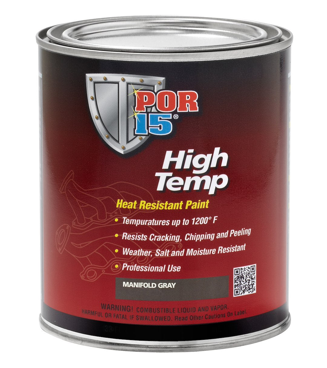 POR-15 44204 Manifold Gray High-Temperature Paint, Quart