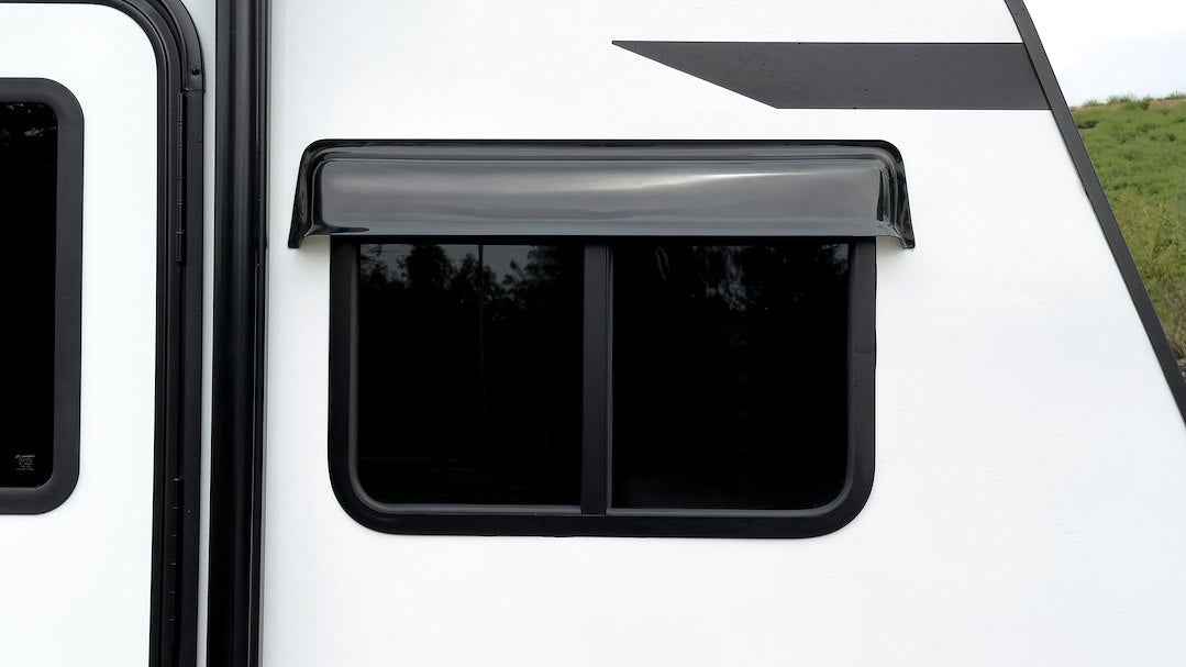 GT Styling RV1060 Acrylic Window Rain Guard - Smoke, Single