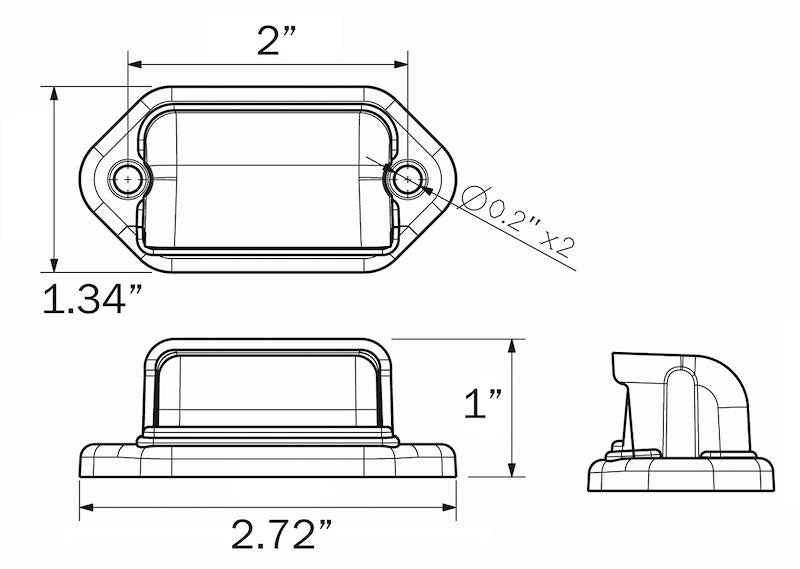 Optronics License Plate Light LPL31CBP – Housing Color: Silver