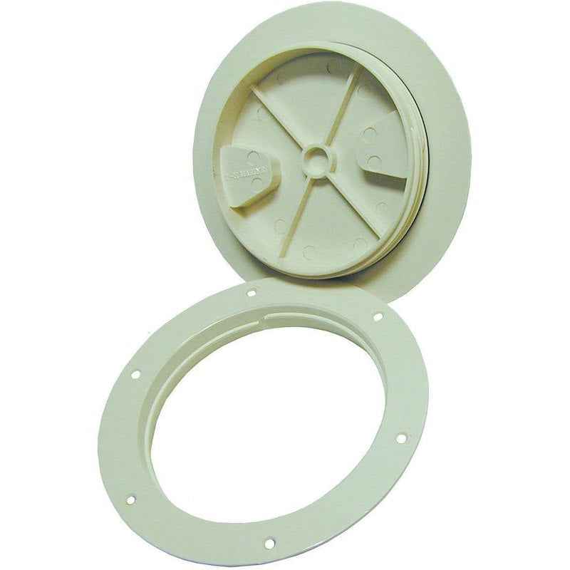 T-H Marine DPS-6-3-DP Sure-Seal 6" Screw-Out Boat Deck Plate – Sand Shell