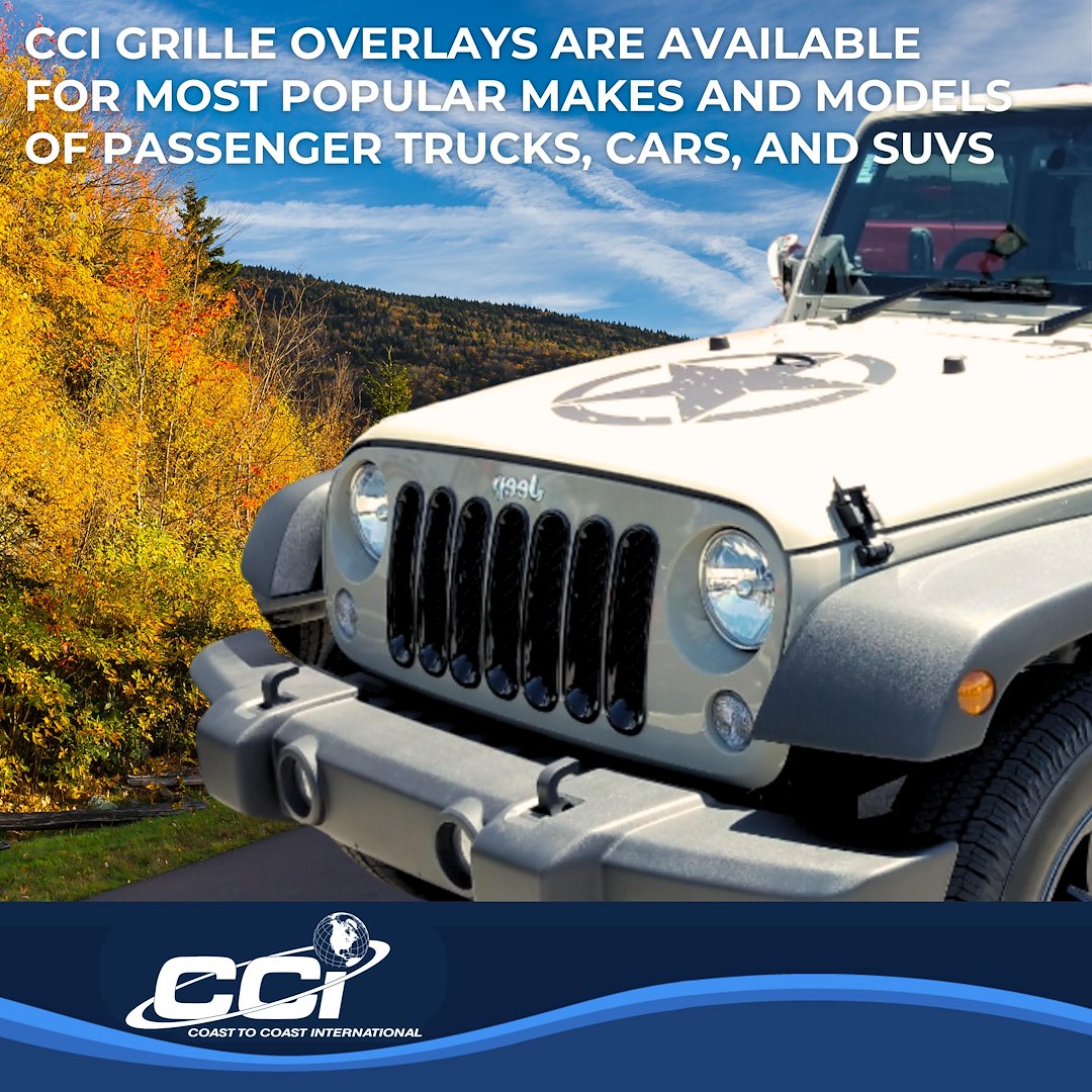 Coast To Coast GI414BLK Wrangler JK Black Mesh Grille Overlay - image 5