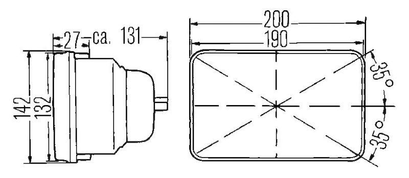 Hella 003427011 190 × 132 mm Headlight Conversion Kit