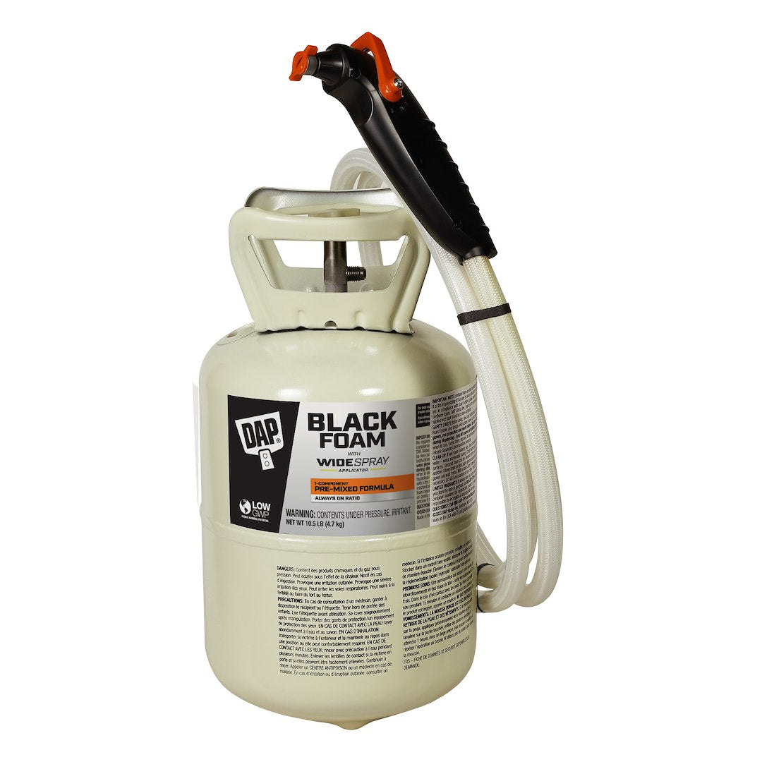 Dap 7565000321 Black Insulating Foam Canister Kit, 10.5 lb