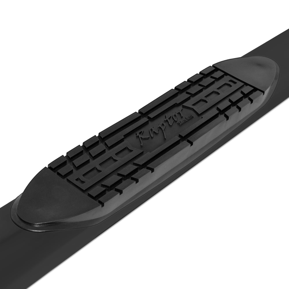 Raptor 1602-0246B Black Curved Oval Step Bars