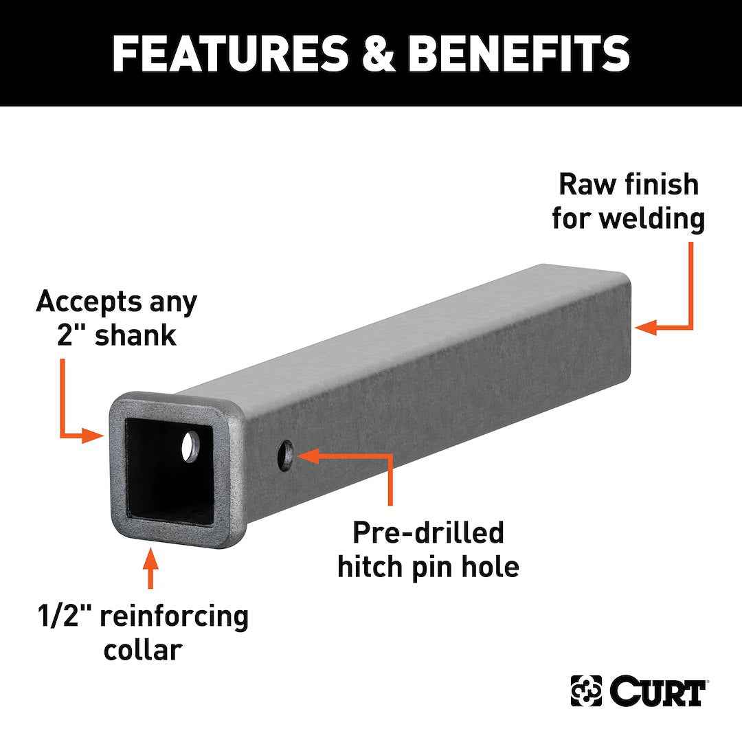 CURT 49180 Trailer Hitch Receiver Tube