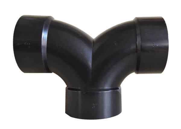 Valterra D50-3047 RV Waste Double 1/4 Bend Fitting - 3 in Hub