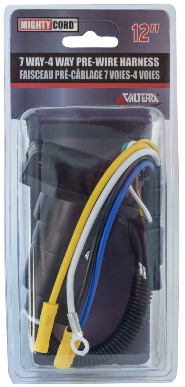 Valterra A10-7084VP Trailer Wiring Connector Adapter - 7 Pin To 4 Flat