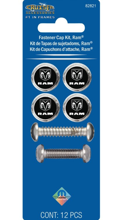 Cruiser 82821 Black RAM Emblem Fastener Caps - image 2