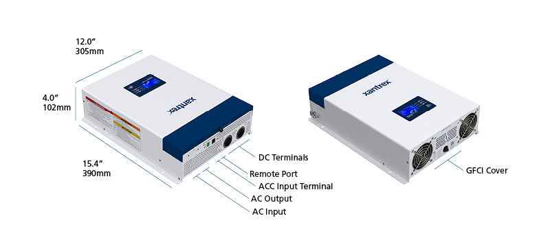 Xantrex 817-1050 Inverter/Charger - 1000W Continuous, 12V DC
