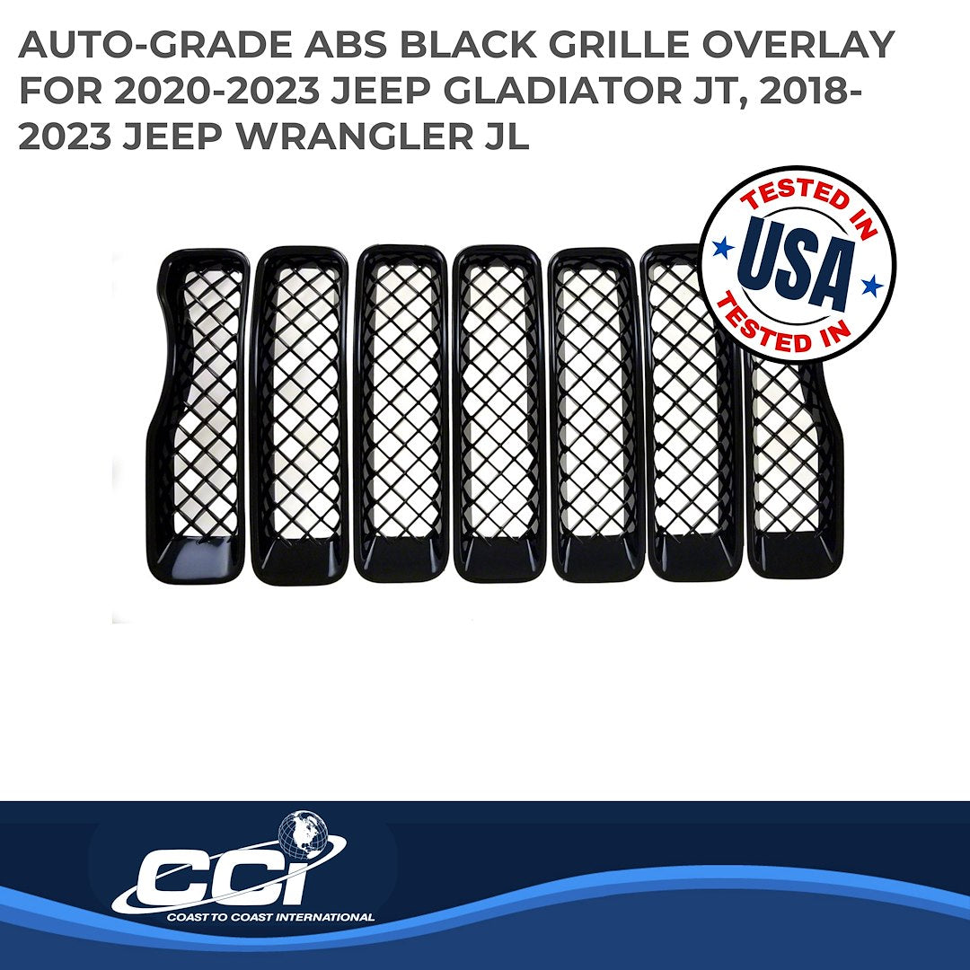 Coast To Coast GI490BLK Wrangler JL Black Mesh Grille Overlay - image 2