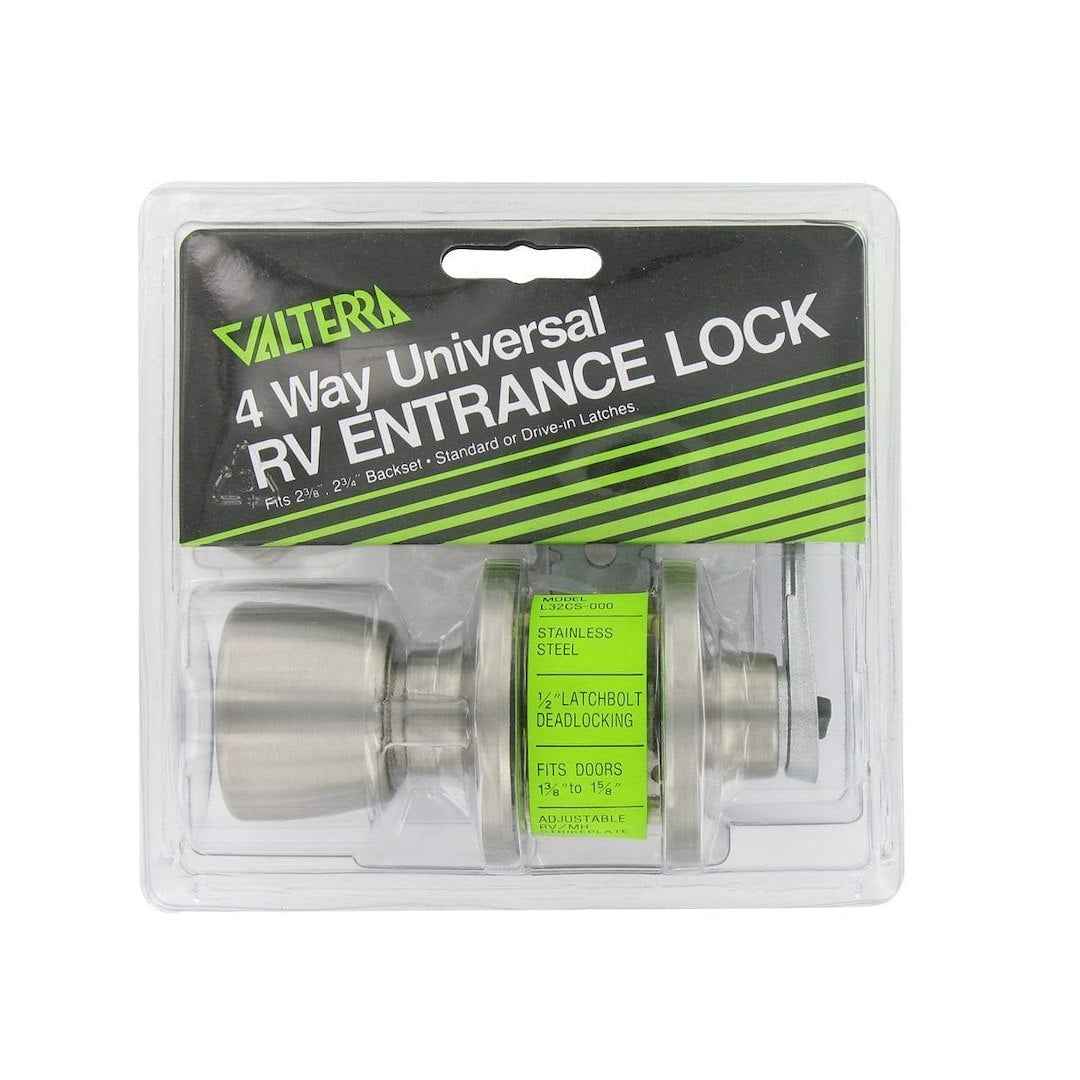 Valterra L32CS000 Keyed Entry Door Lock - Silver