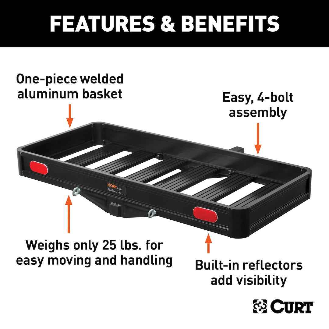 CURT 18113 Hitch Cargo Carrier - 49 in x 22-1/2 in, 2 in