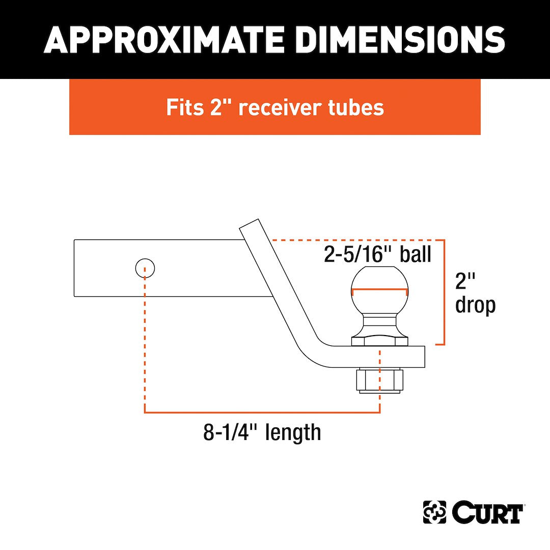 Curt 45041 Trailer Hitch Ball Mount - image 6