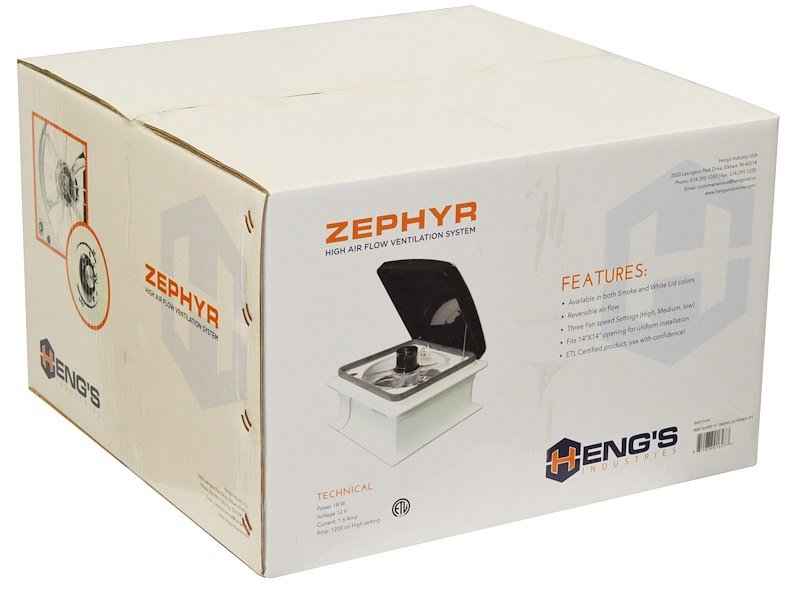Heng’s Roof Vent SV4113-G4 with Remote & Rain Sensor| Smoke Lid | Powered