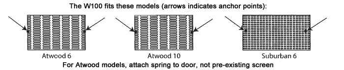 JCJ Enterprises W-100 Water Heater Insect Screen