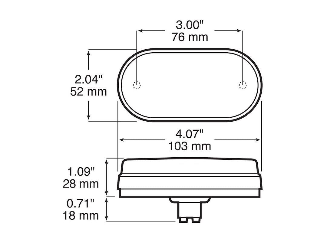 Peterson Mfg. 4.07 Inch Length X 2.04 Inch Width Incandescent V128R