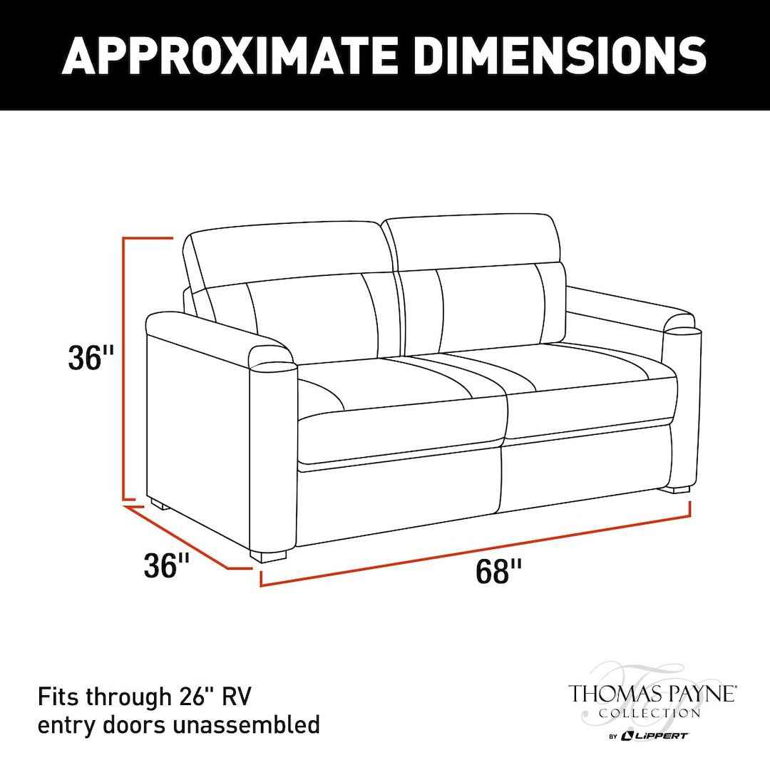 Lippert 2020128771 Tri-Fold RV Sleeper Sofa - Norlina