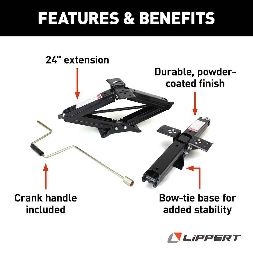 Lippert 285326 Manual RV Leveling Jack - 6000 lb