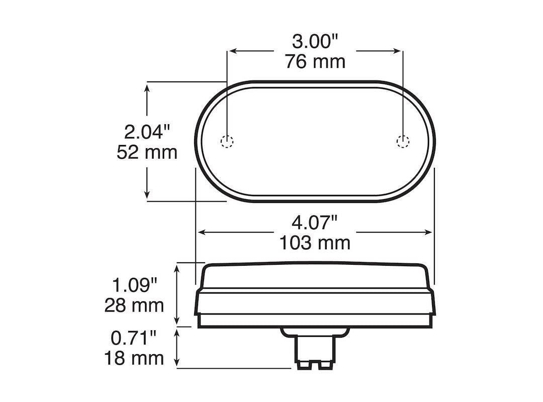 Peterson Mfg. 4.07 Inch Length X 2.04 Inch Width Incandescent (V128a)