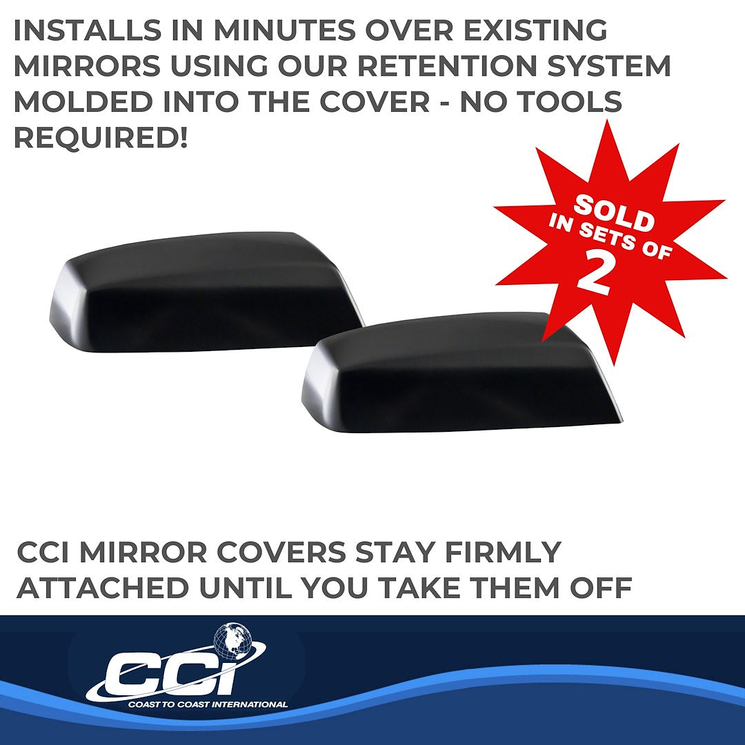 Coast To Coast MC67495BLK Silverado/Sierra Black Mirror Tops - image 3