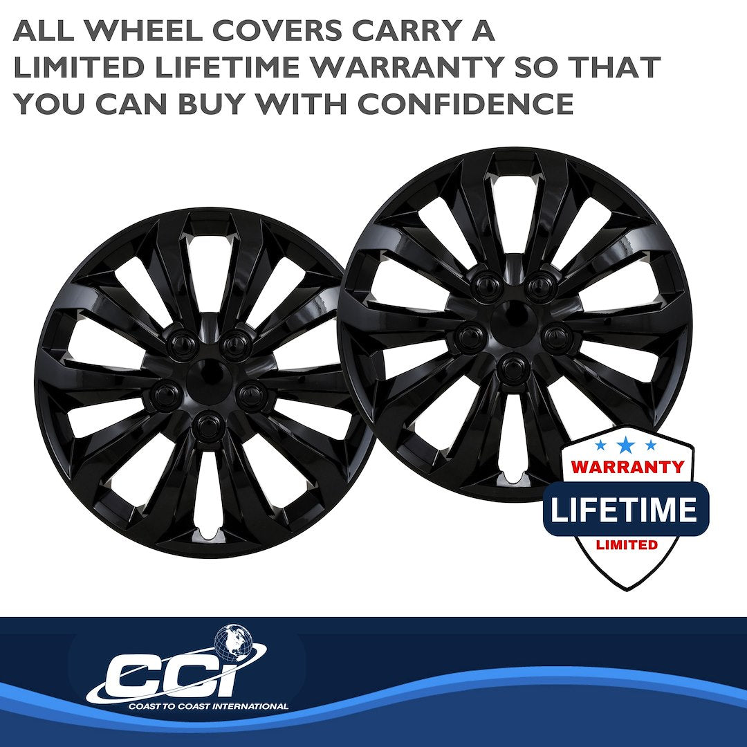 Coast To Coast 106114BLK 14-Inch Gloss-Black Wheel Covers - image 4