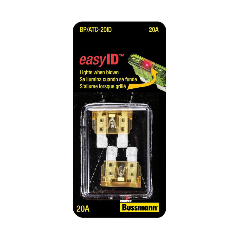 Bussman Easyid Fuse (Bpatc20id) – Type: Yellow Blade
