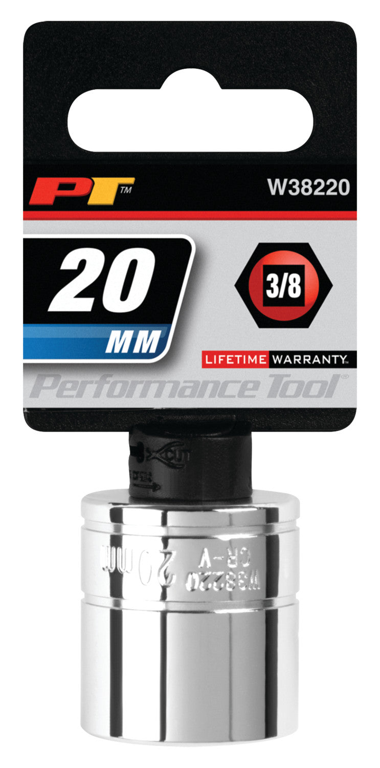 Performance Tool W38220 20mm Six-Point Metric Socket