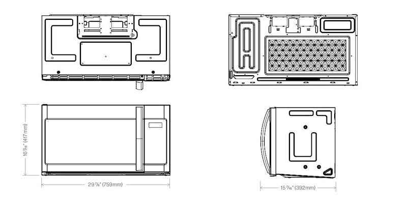 Furrion FMSMA17-SS Over-The-Range Microwave Oven 1.7 Cu Ft Stainless Steel