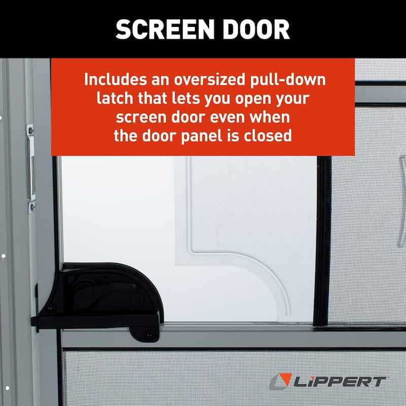 30" x 72" Polar White RV Entry Door with Window and Screen Door