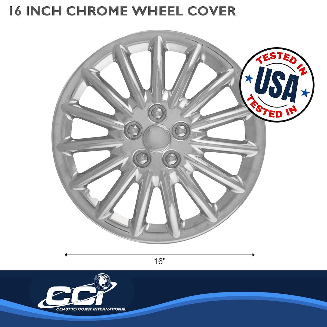 Coast To Coast 18816C 16-Inch Chrome 15-Spoke Covers - image 2