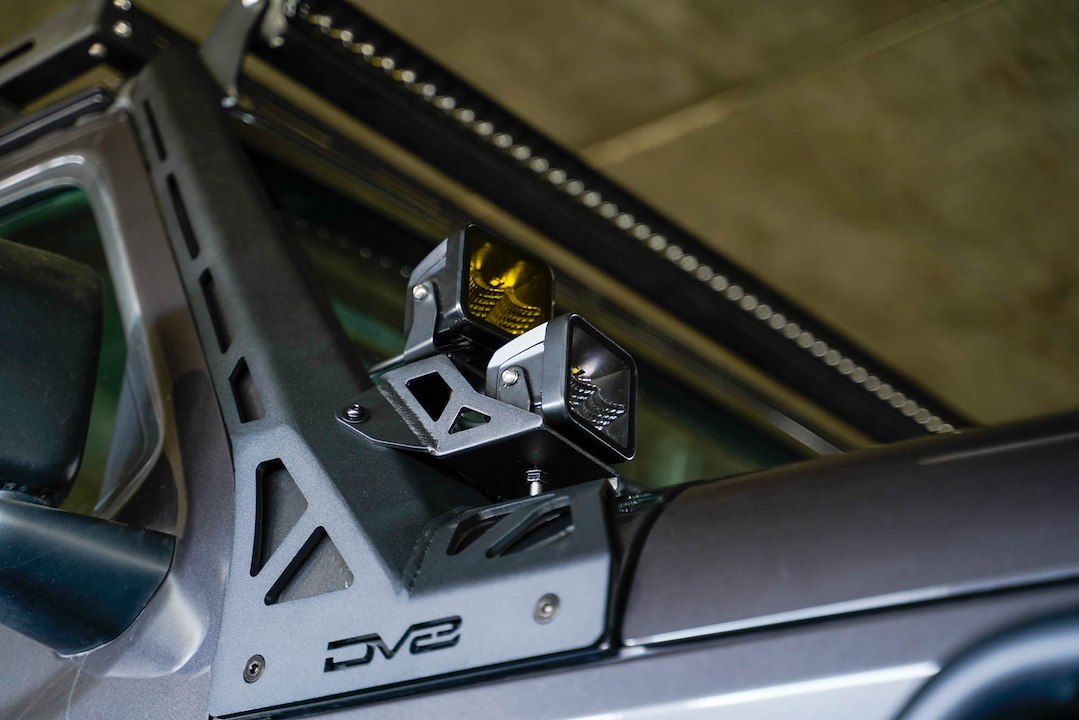 DV8 Offroad LBJL-11 Jeep JL/JT Dual A-Pillar Pod Mount