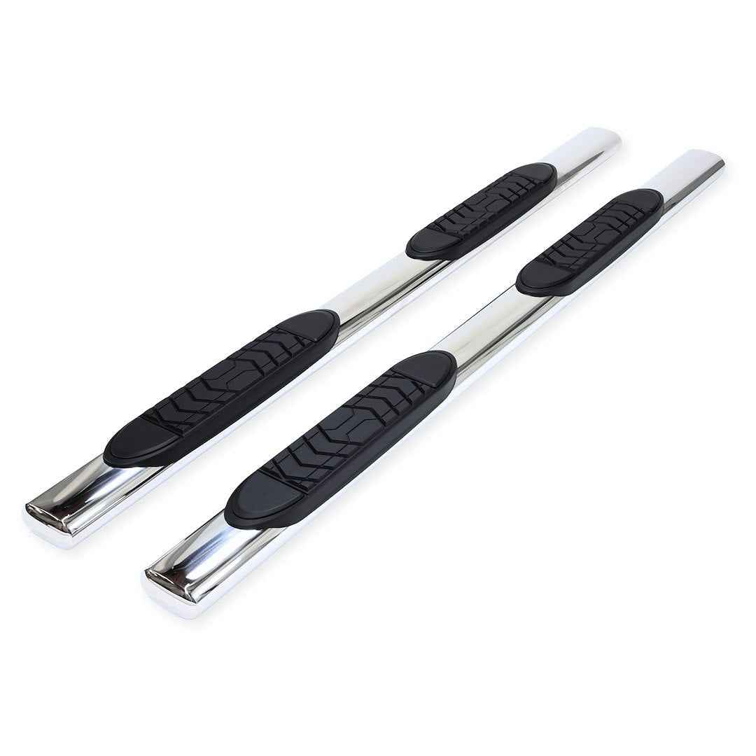 TrailFX A7056S 5 in Oval Nerf Step Bars - Stainless, 300 lb