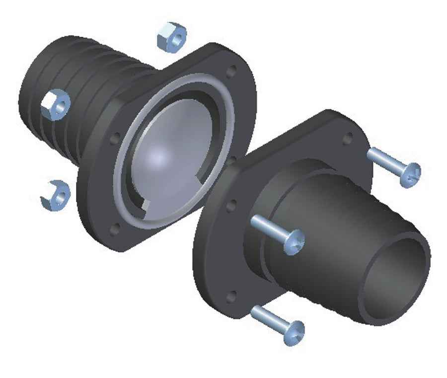 T-H Marine ILS-1200-DP Boat Scupper - 1-1/8 in