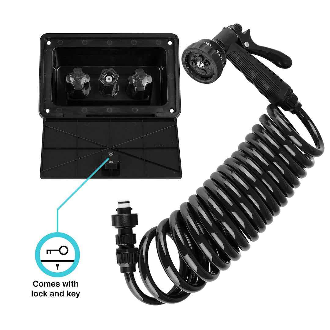 Dura Faucet DF-SA189-BK Exterior Quick-Connect Spray Kit - Black