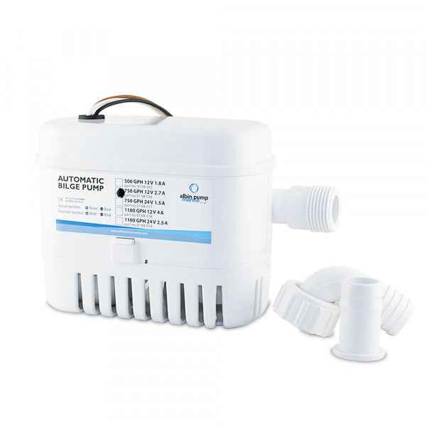 Albin 01-04-016 Automatic 750-GPH 12V Bilge Pump
