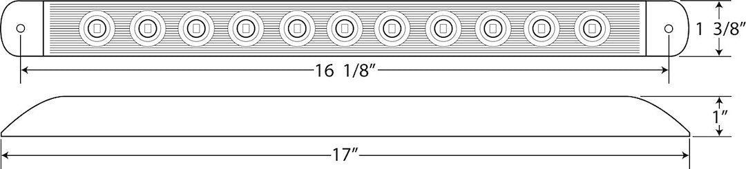 Optronics STL79RB Thinline LED Stop/Turn/Tail Light Bar