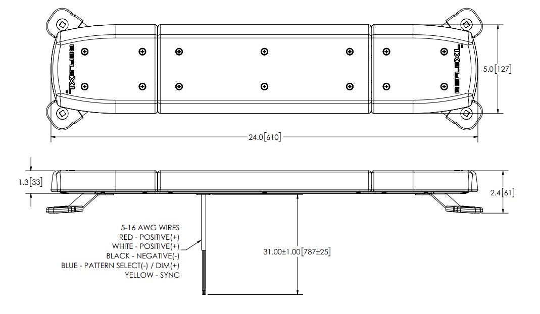 ECCO 11-024CAC-E RefleXL Permanent-Mount LED Warning Bar