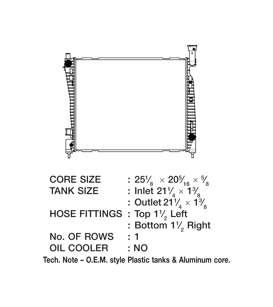 CSF 3544 Top-Left-Inlet Radiator for Dodge Durango - image 2