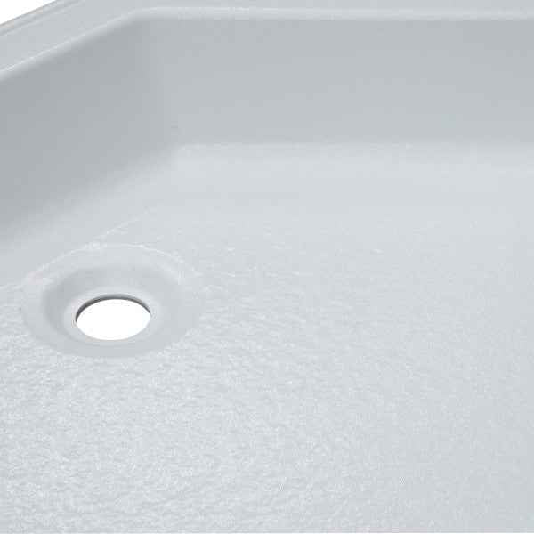 Lippert Better Bath 325246 27" x 27" RV Corner Shower Pan – Center Drain