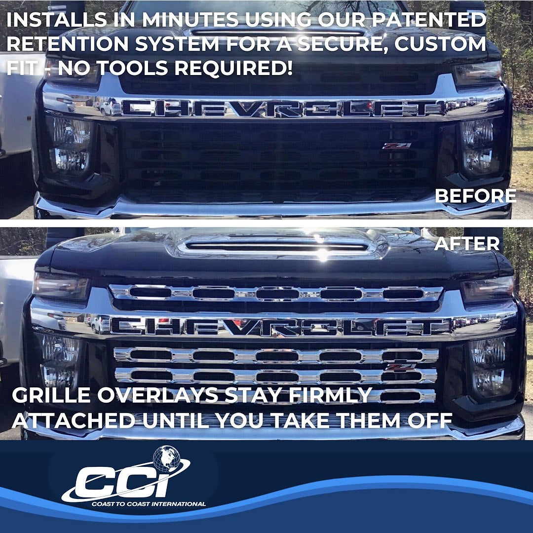 Coast To Coast GI168 Chrome Silverado 2500 Grille Overlay - image 4